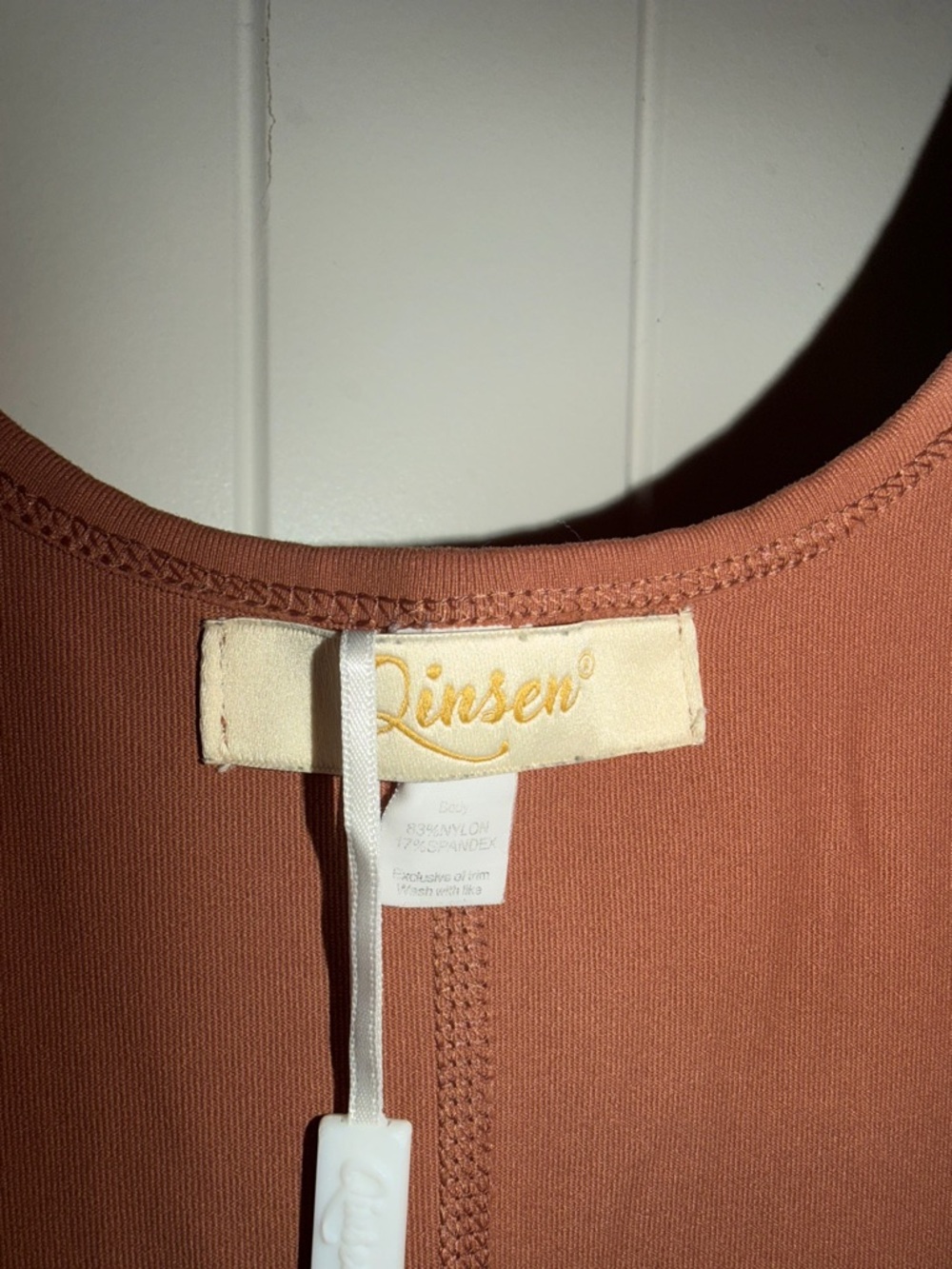 Qinsen Women's Rust Jumpsuit